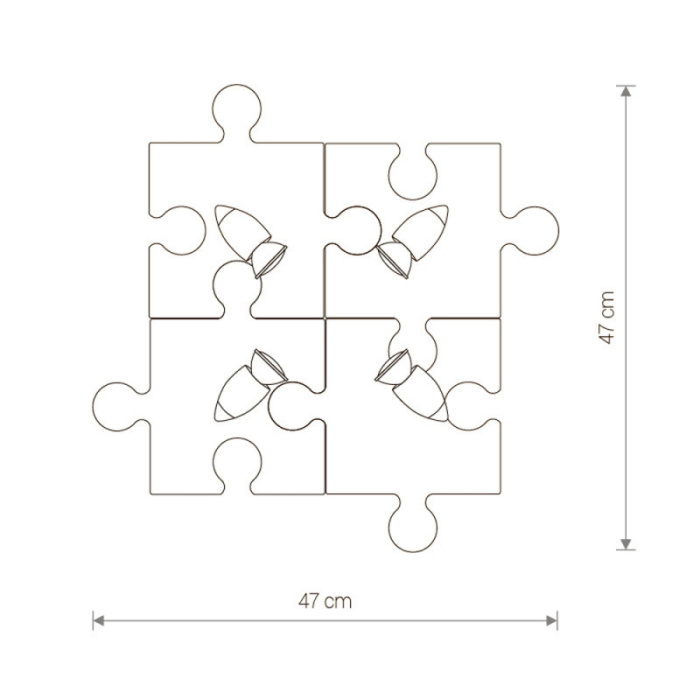 Настенно-потолочный светильник Nowodvorski Puzzle 9728