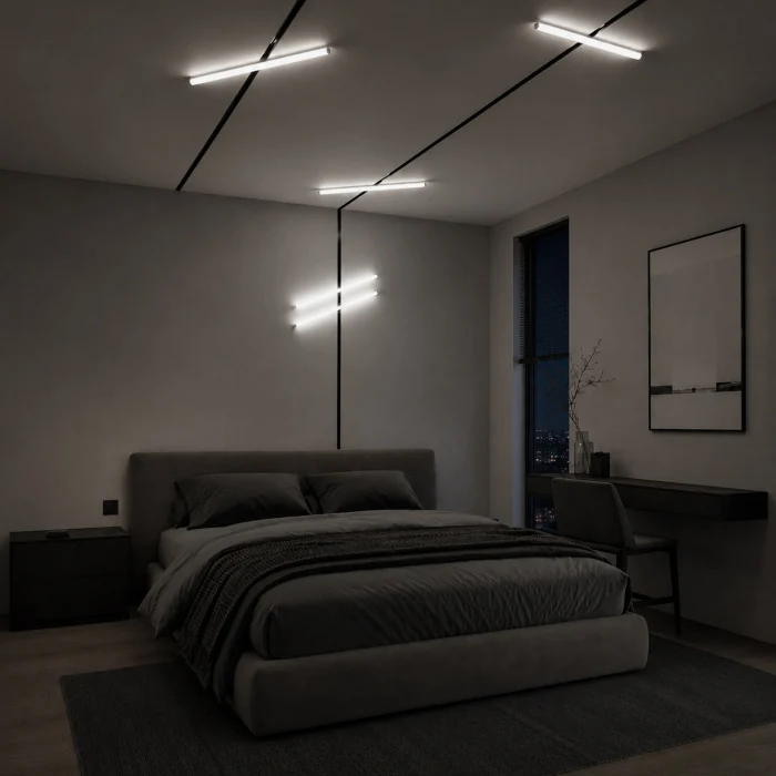 Магнитный трековый светильник Черный LED 1*10W 4000K 1 100Lm Ra>90 120° IP20 L604xW28xH ST803.446.10