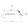 Светильник встраиваемый Черный GU10 1*50W IP20 L85xW85xH30 220V Без ламп ST263.408.01