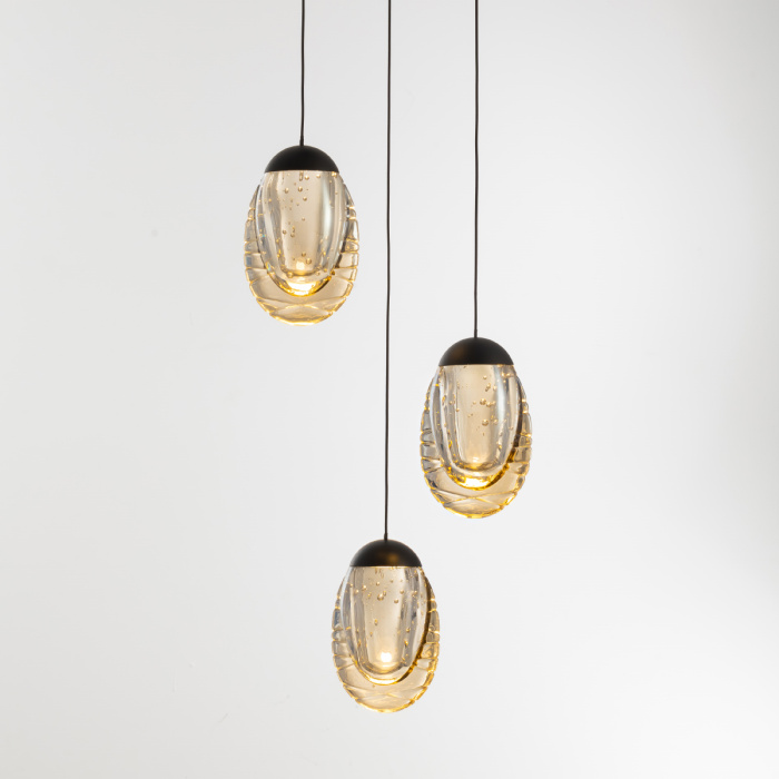 Подвесной светильник Delight Collection MD25090022 MD25090022-3A matt black/champagne