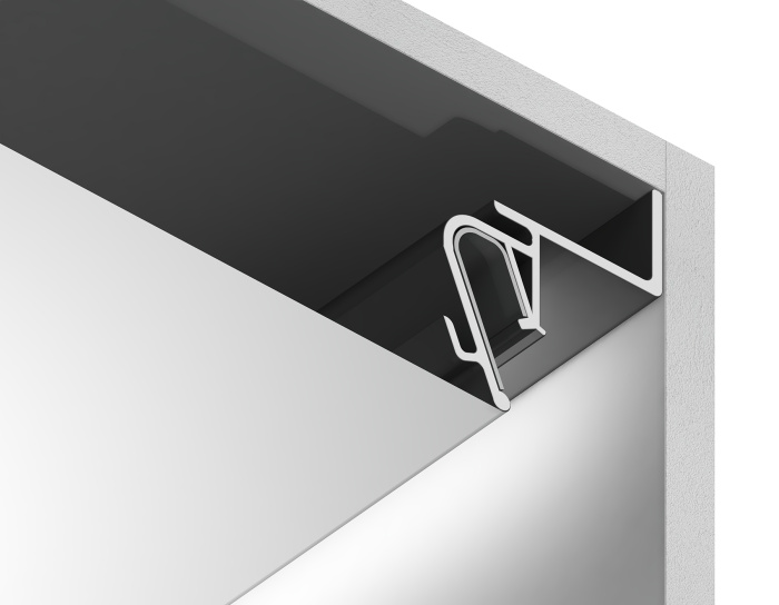 Алюминиевый профиль 26*34 для натяжного потолка с шириной зазора 15мм для светодиодной ленты до 10мм Ambrella light GP4100BK