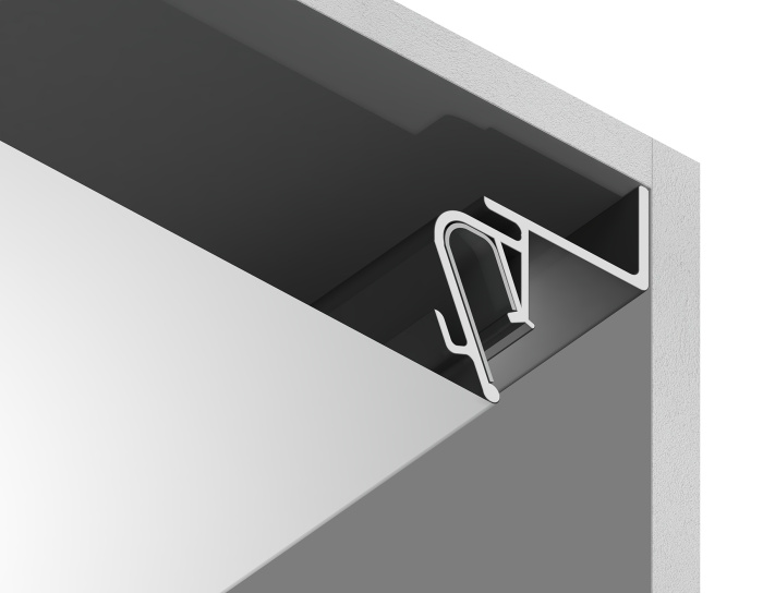 Алюминиевый профиль 26*34 для натяжного потолка с шириной зазора 15мм для светодиодной ленты до 10мм Ambrella light GP4100BK