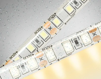 Светодиодная лента Ambrella Light GS1201 2835 120Led /9.6W m/ 12V IP65 3000K 5m/кратность резки 25mm Ambrella light GS1201
