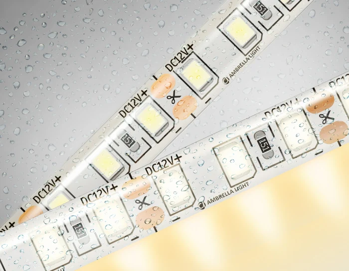 Светодиодная лента Ambrella Light GS1201 2835 120Led /9.6W m/ 12V IP65 3000K 5m/кратность резки 25mm Ambrella light GS1201