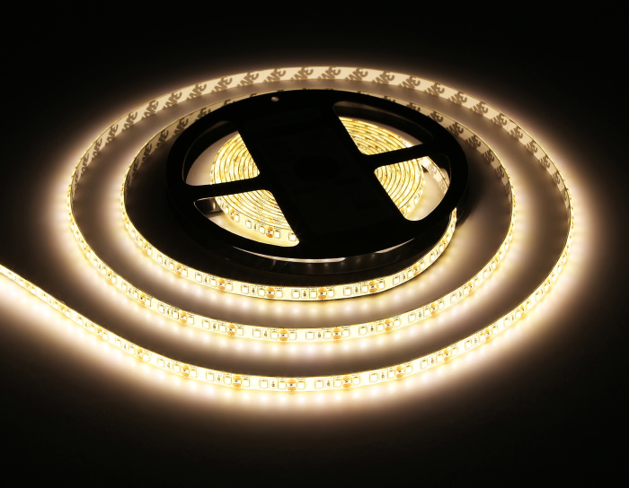 Светодиодная лента Ambrella Light GS1201 2835 120Led /9.6W m/ 12V IP65 3000K 5m/кратность резки 25mm Ambrella light GS1201