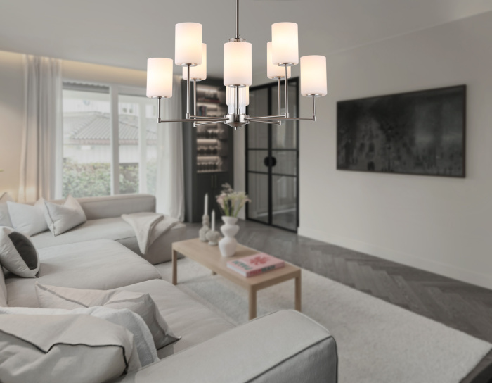 Люстра со стеклянными плафонами на штанге Ambrella light LH56213