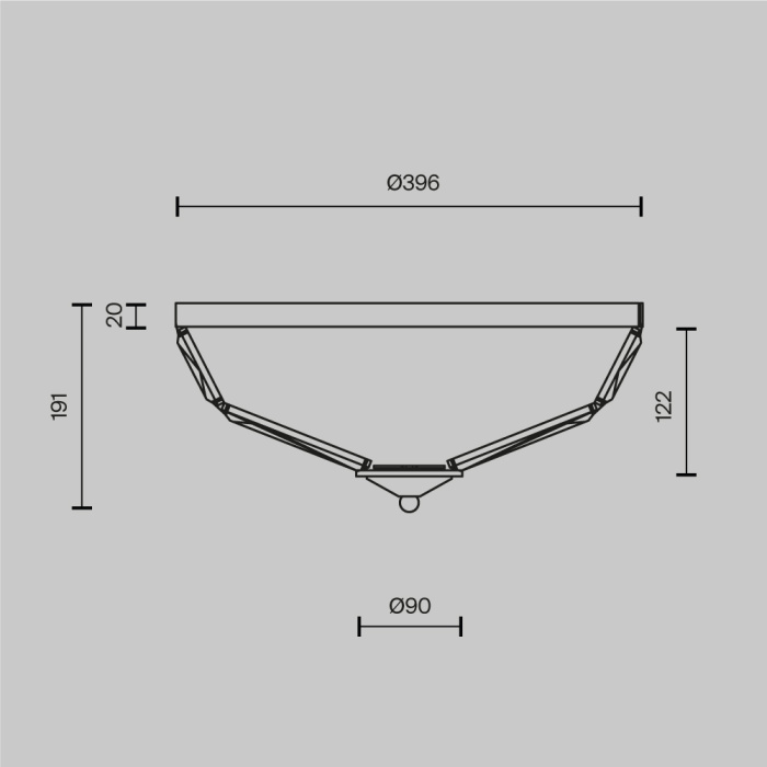 Потолочная люстра Maytoni Facet MOD094CL-04G