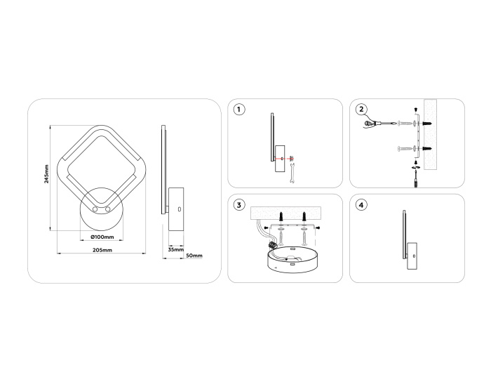Светильник светодиодный настенный AMBRELLA light FA8951