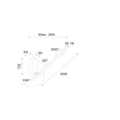 Настенный светильник Leds C4 Tubs