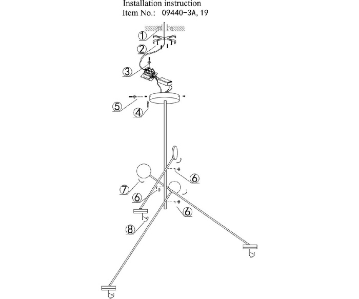 Люстра Некси Kink Light 09440-3A,19(3000K)