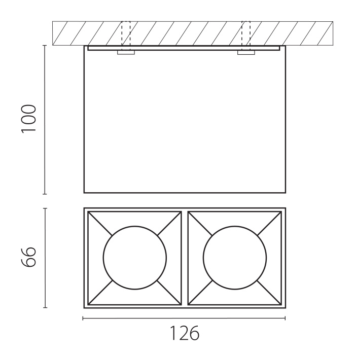 Корпус термостойкий PVC накладной д/крепления LED источника света Rullo Lightstar 213366