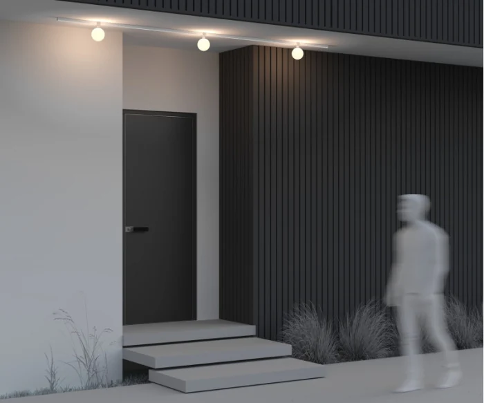 Трековый однофазный уличный светодиодный светильник Elasity IP black O-TR01-1-S-9WW3K