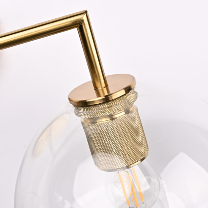 Бра RH Utilitaire Globe Shade Double Sconce Brass ImperiumLoft