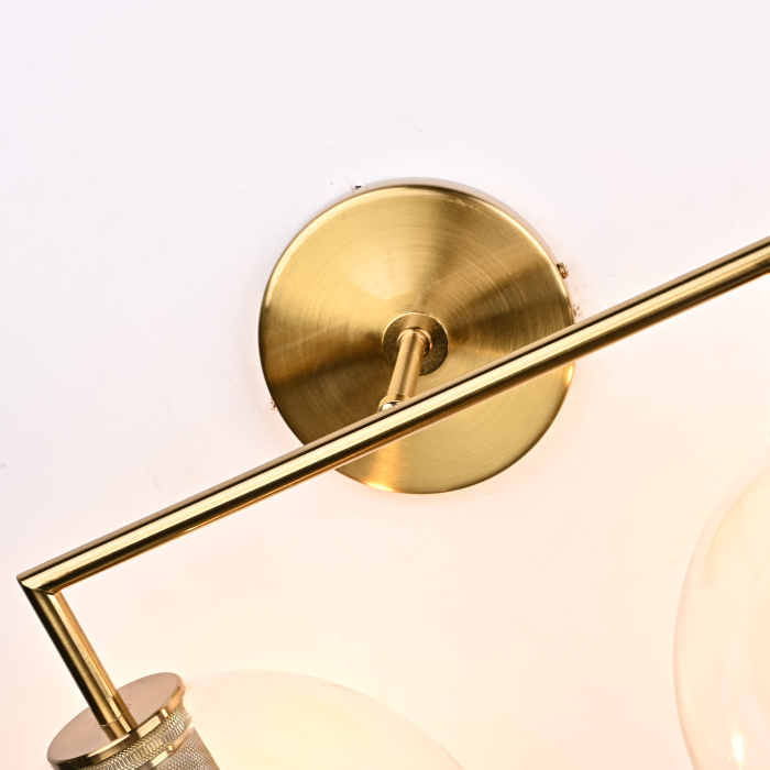 Бра RH Utilitaire Globe Shade Double Sconce Brass ImperiumLoft