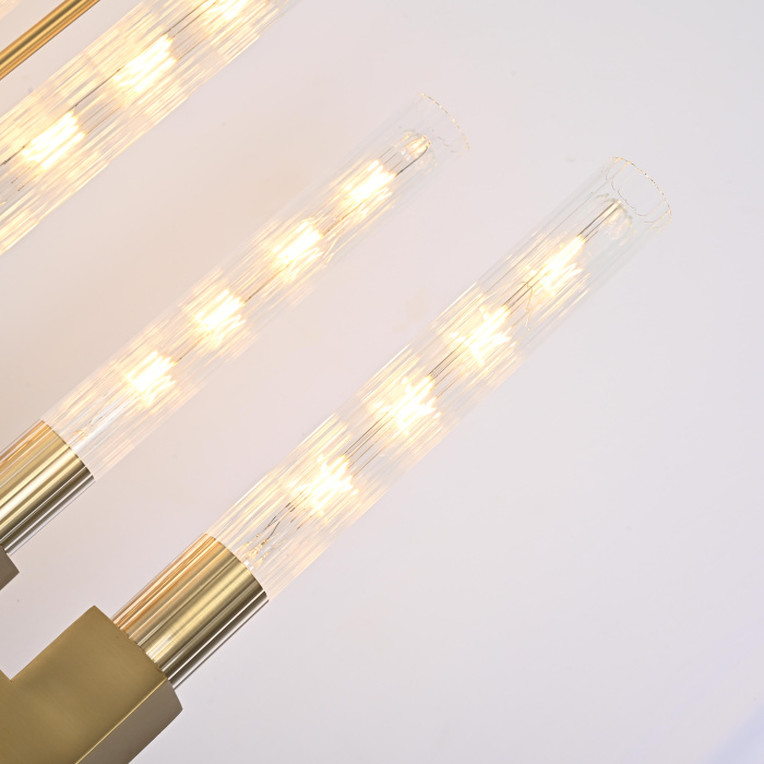 Люстра CANELLE Linear Chandelier 12 Modern Brass ImperiumLoft