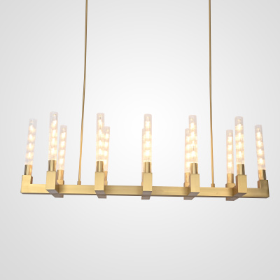 Люстра CANELLE Linear Chandelier 12 Modern Brass ImperiumLoft
