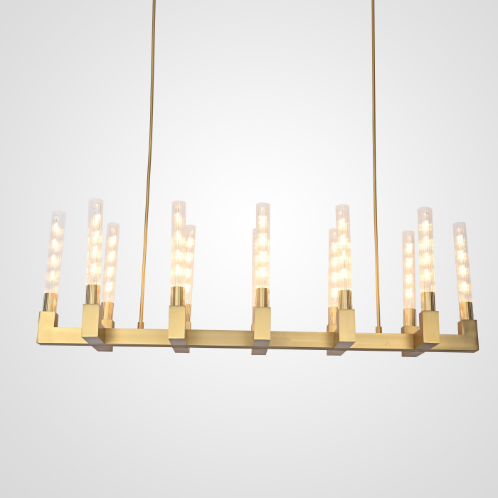Люстра CANELLE Linear Chandelier 12 Modern Brass ImperiumLoft