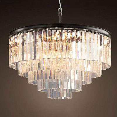 Люстра RH 1920s Odeon Clear Glass Fringe Chandelier D80 ImperiumLoft
