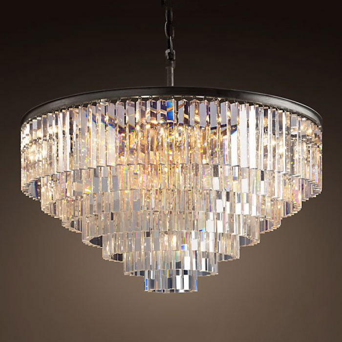 Люстра RH 1920s Odeon Clear Glass Fringe Chandelier D80 ImperiumLoft