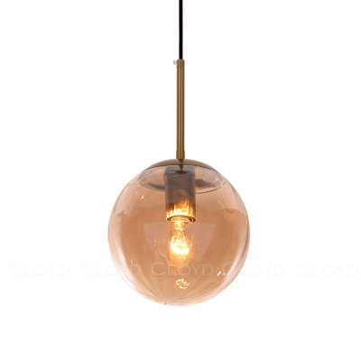 Подвесной светильник Cloyd BRINN P1 / Ø20 см - золото - янтарный (арт.11423)