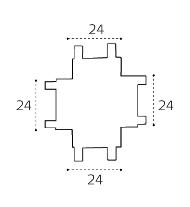 Соединитель крестовой ITALLINE IT09-9031 black