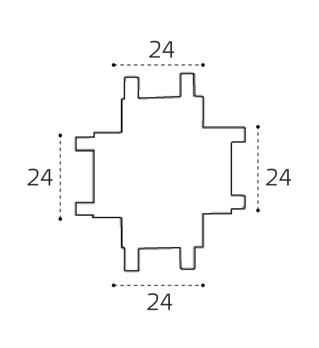 Соединитель крестовой Italline IT09-9031 black