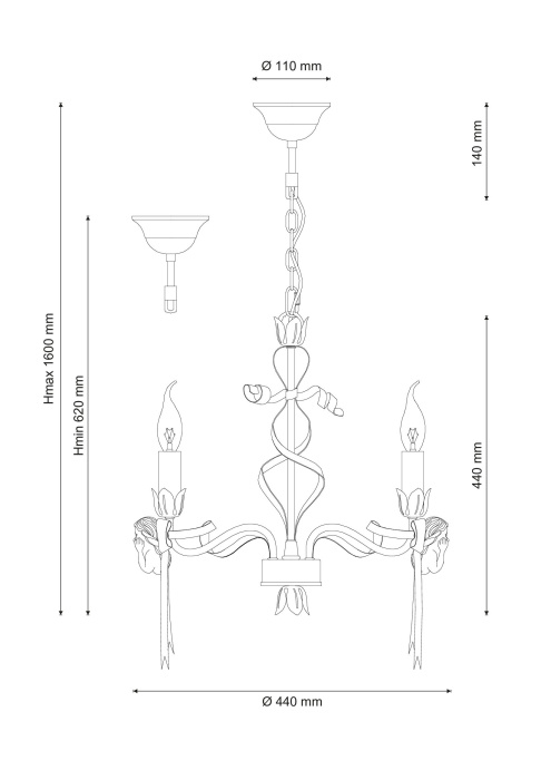 Люстра подвесная Lucia Tucci ANGELO 147.3 Ivory