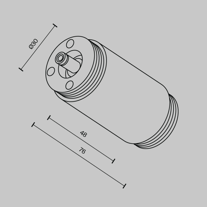 Прямой коннектор для системы Shelf без ввода питания Maytoni CA013IC-B