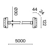 Трековый подвесной светильник Maytoni Tau TR101-2-100W4K-B