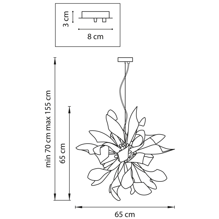 Подвесная люстра TURBIO LIGHTSTAR 754266