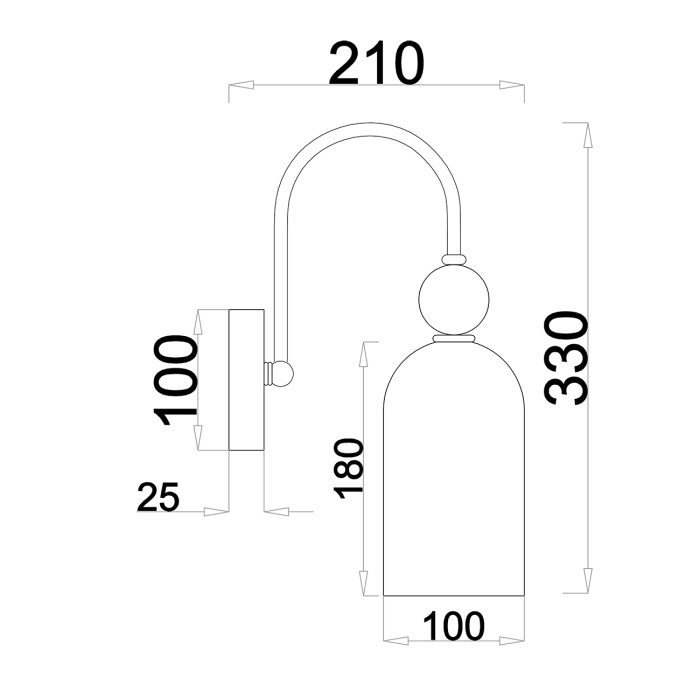 Настенный светильник ODE ESCADA 686/1A Chrome