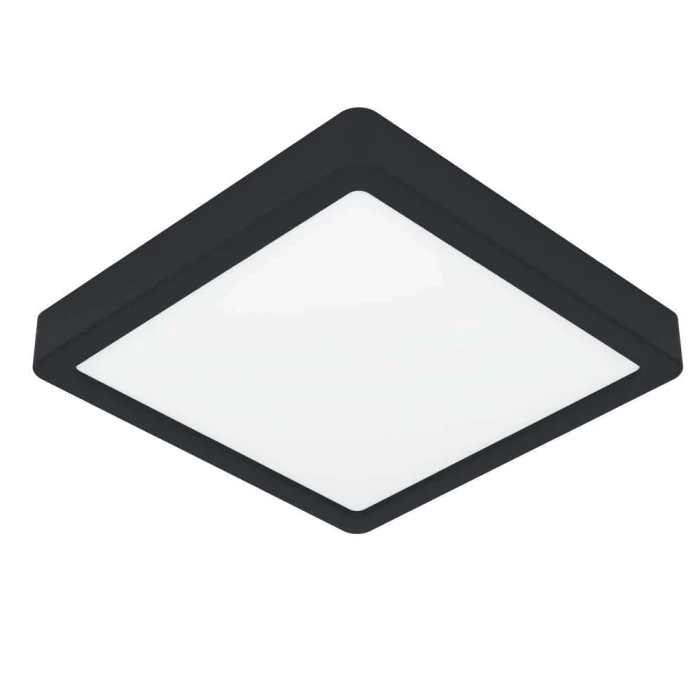 Накладной светильник диммируемый FUEVA 5, 17W (LED), 3000K, L210, B210, H28, сталь, черный / пластик, белый EGLO 900587