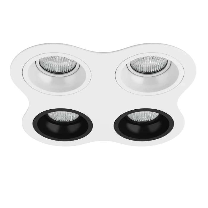 Комплект из светильников и рамки DOMINO Domino Lightstar D64606060707