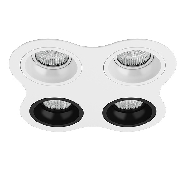 Комплект из светильников и рамки DOMINO Domino Lightstar D64606060707