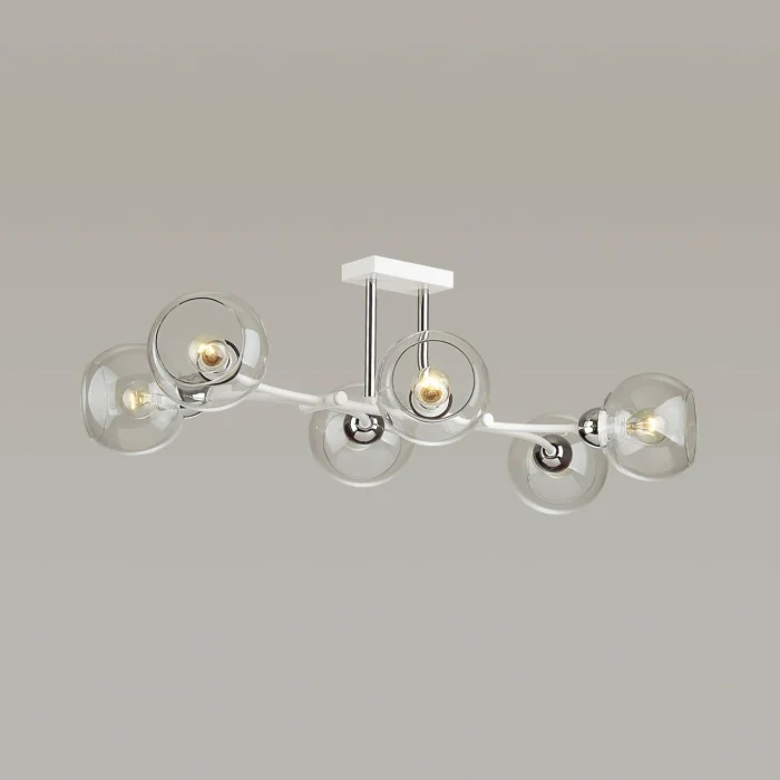 Люстра потолочная 4517/6C MODERNI LN21 165 белый, хром Люстра потолочная E14 6*40W 220V ALANA