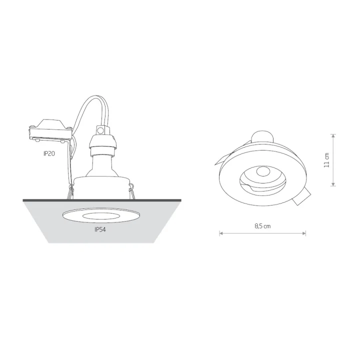 Встраиваемый светильник Nowodvorski Juliet Chrome 7663