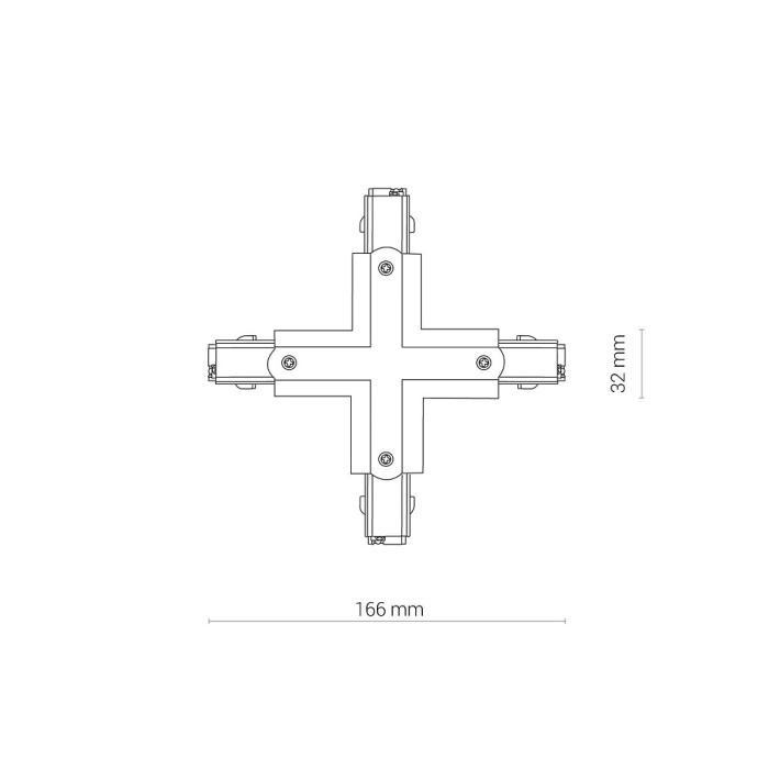 Коннектор для трехфазной трековой системы X-образный Nowodvorski Ctls Power White 8701