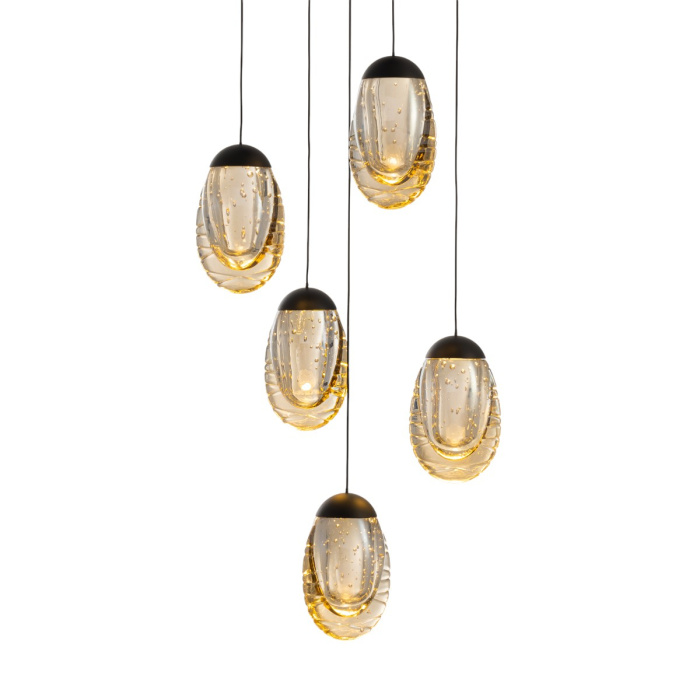 Подвесной светильник Delight Collection MD25090022 MD25090022-5A matt black/champagne