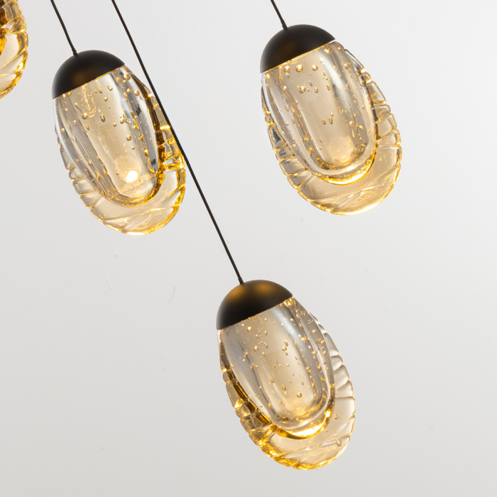 Подвесной светильник Delight Collection MD25090022 MD25090022-5A matt black/champagne