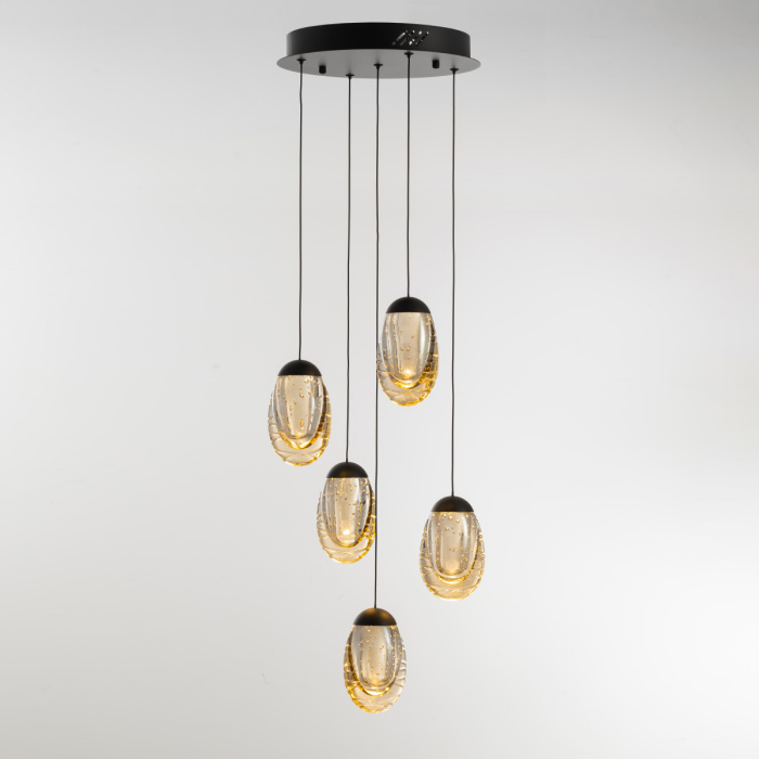 Подвесной светильник Delight Collection MD25090022 MD25090022-5A matt black/champagne