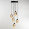 Подвесной светильник Delight Collection MD25090022 MD25090022-5A matt black/champagne