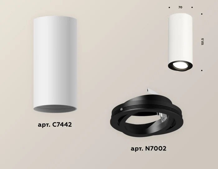Комплект накладного поворотного светильника Ambrella light XS7442002