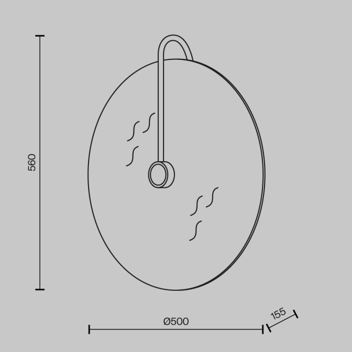Бра Maytoni Mare MOD305WL-03CH