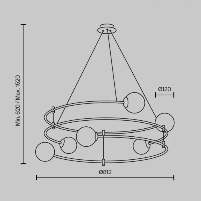 Подвесная люстра Maytoni MOD317PL-06G