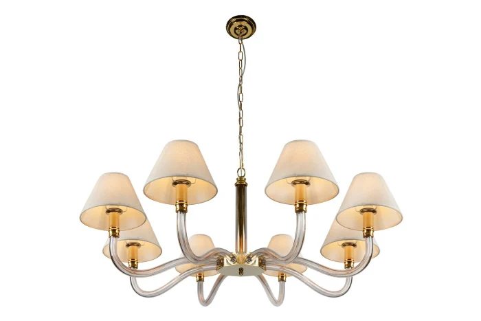 Подвесная люстра iLamp Amber YT2043-8 Золото+кофе