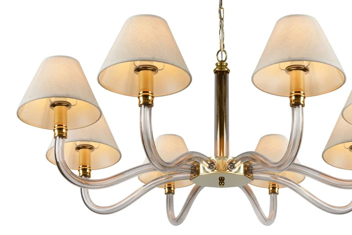 Подвесная люстра iLamp Amber YT2043-8 Золото+кофе