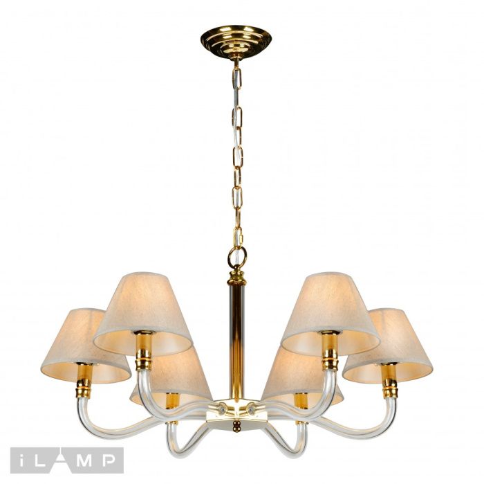 Подвесная люстра iLamp Amber YT2043-8 Золото+кофе