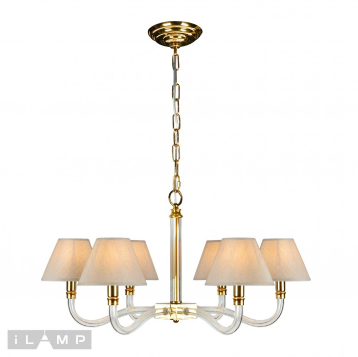 Подвесная люстра iLamp Amber YT2043-8 Золото+кофе