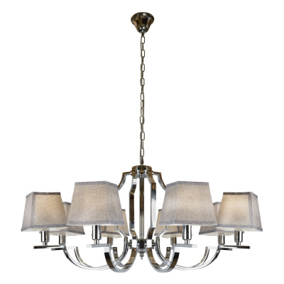 Подвесная люстра iLamp Hilton 6943-8 Хром+серый