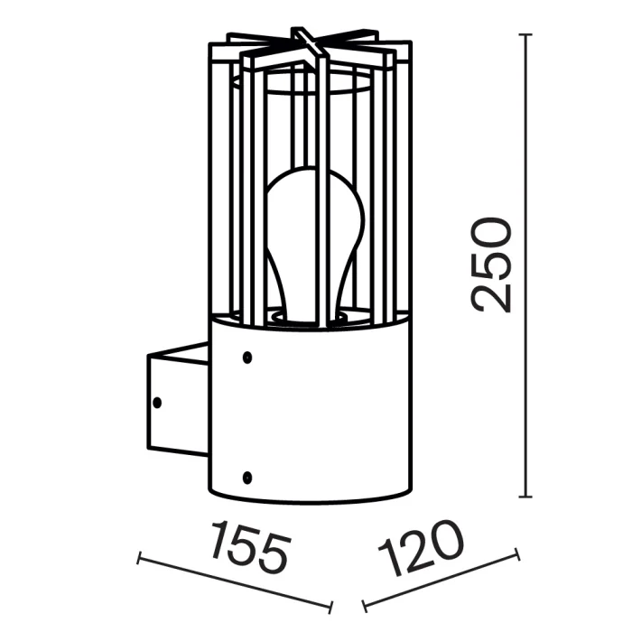 Светильник настенный Maytoni Barrel O453WL-01GF